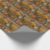Treeing Walker Coonhound-hond Herfst Thanksgiving Cadeaupapier (Hoek)