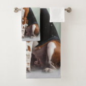 Treeing Walker Coonhound-hond in Sneeuw Kerstmis Bad Handdoek (Insitu)