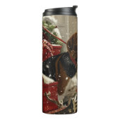 Treeing Walker Coonhound Hond Kerst Feestelijk Thermosbeker (Gedraaid links)