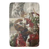 Treeing Walker Coonhound Hond Kerst Festief Badmat (Voorkant Verticaal)