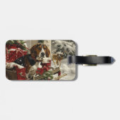 Treeing Walker Coonhound Hond Kerstfeest Bagagelabel (Achterkant horizontaal)
