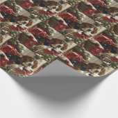 Treeing Walker Coonhound Hond Kerstfeest Cadeaupapier (Hoek)