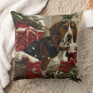 Treeing Walker Coonhound Hond Kerstfeest Kussen