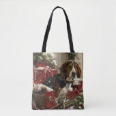 Treeing Walker Coonhound Hond Kerstfeest Tote Bag (Voorkant)