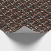 Treeing Walker Coonhound hond met kerstcadeaus Cadeaupapier (Hoek)