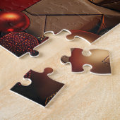 Treeing Walker Coonhound hond met kerstcadeaus Legpuzzel (Zijkant)