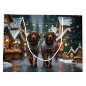 Treeing Walker Coonhound Honden Kerst Sneeuw  Groot Cadeauzakje (Achterkant)