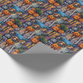Treeing Walker Coonhound in Halloween-kostuums Cadeaupapier (Hoek)