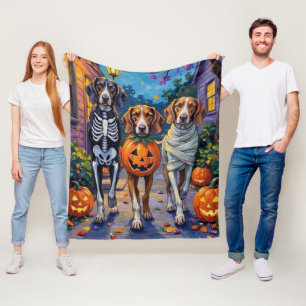 Treeing Walker Coonhound in Halloween-kostuums Fleece Deken