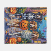 Treeing Walker Coonhound in Halloween-kostuums Fleece Deken (Voorkant (Horizontaal))