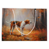 Treeing Walker Coonhound in herfstbladeren val Groot Cadeauzakje (Achterkant)