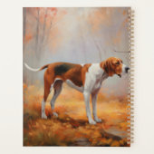 Treeing Walker Coonhound in herfstbladeren val Planner (Achterkant)