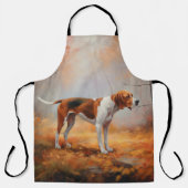 Treeing Walker Coonhound in herfstbladeren val Schort (Voorkant)