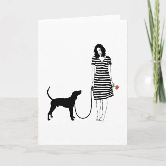 Treeing Walker Coonhound Kaart (Voorkant)