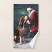 Treeing Walker Coonhound Kerstman Kerstmis Bad Handdoek (Handdoek)