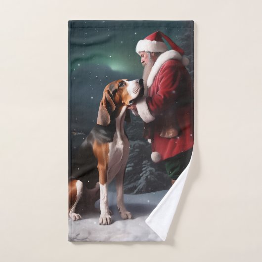 Treeing Walker Coonhound Kerstman Kerstmis Bad Handdoek (Handdoek)