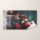 Treeing Walker Coonhound Kerstman Kerstmis Bad Handdoek (Handdoek)