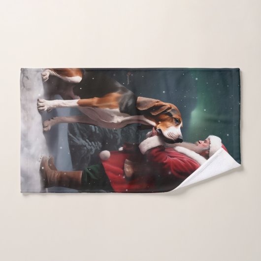 Treeing Walker Coonhound Kerstman Kerstmis Bad Handdoek (Handdoek)