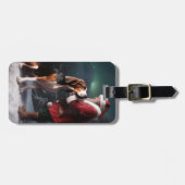 Treeing Walker Coonhound Kerstman Kerstmis Bagagelabel (Voorkant horizontaal)