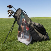 Treeing Walker Coonhound Kerstman Kerstmis Golfhanddoek (Groen)