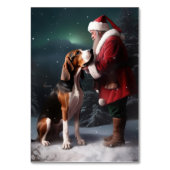Treeing Walker Coonhound Kerstman Kerstmis Kaart (Voorkant)