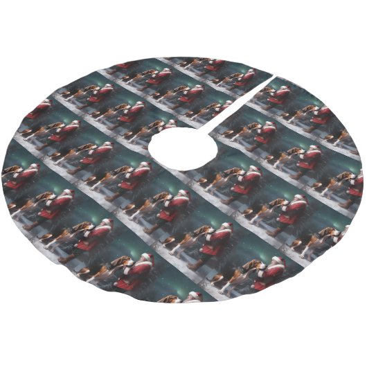 Treeing Walker Coonhound Kerstman Kerstmis Kerstboom Rok (Gekanteld)