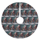 Treeing Walker Coonhound Kerstman Kerstmis Kerstboom Rok (Voorkant)