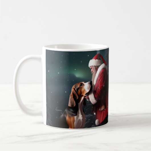 Treeing Walker Coonhound Kerstman Kerstmis Koffiemok (Links)