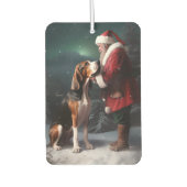 Treeing Walker Coonhound Kerstman Kerstmis Luchtverfrisser (Voorkant)