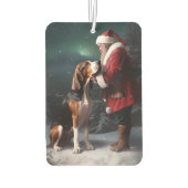 Treeing Walker Coonhound Kerstman Kerstmis Luchtverfrisser (Achterkant)