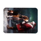Treeing Walker Coonhound Kerstman Kerstmis Magneet (Horizontaal)