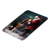 Treeing Walker Coonhound Kerstman Kerstmis Magneet (Linkerzijde)