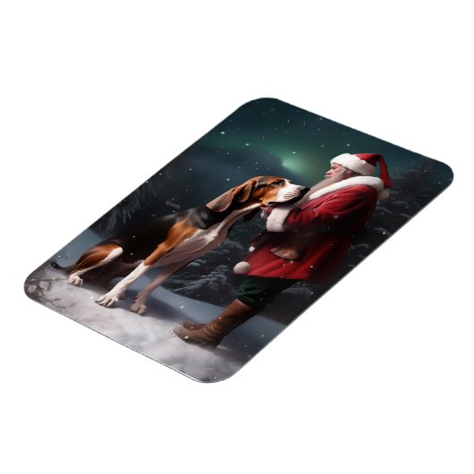 Treeing Walker Coonhound Kerstman Kerstmis Magneet (Linkerzijde)