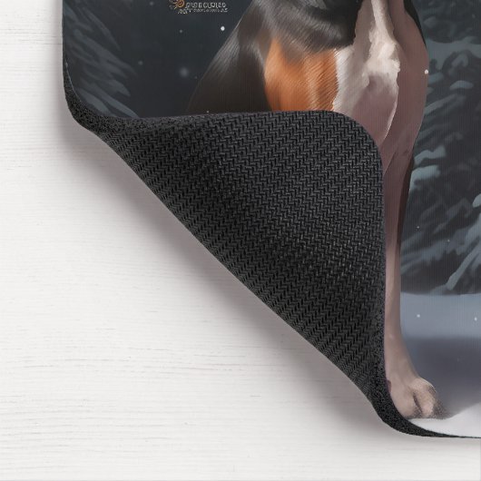 Treeing Walker Coonhound Kerstman Kerstmis Muismat (Hoek)