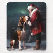 Treeing Walker Coonhound Kerstman Kerstmis Muismat (Voorkant)