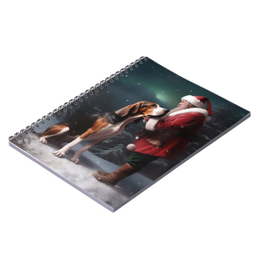 Treeing Walker Coonhound Kerstman Kerstmis Notitieboek (Linkerzijde)