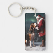 Treeing Walker Coonhound Kerstman Kerstmis Sleutelhanger (Voorkant)
