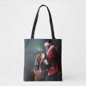 Treeing Walker Coonhound Kerstman Kerstmis Tote Bag (Voorkant)