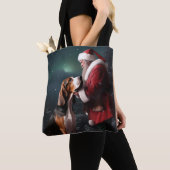 Treeing Walker Coonhound Kerstman Kerstmis Tote Bag (Dichtbij)