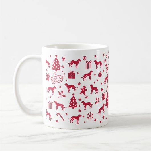 Treeing Walker Coonhound Kerstontwerp Koffiemok (Links)