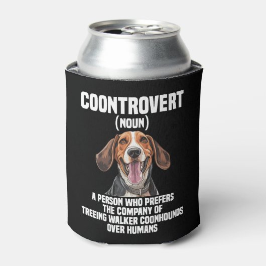 Treeing Walker Coonhound Liefhebber Hond Coontrove Blikjeskoeler (Blikje Voorkant)