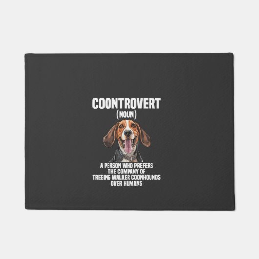 Treeing Walker Coonhound liefhebber hond Coontrove Deurmat (Voorkant)