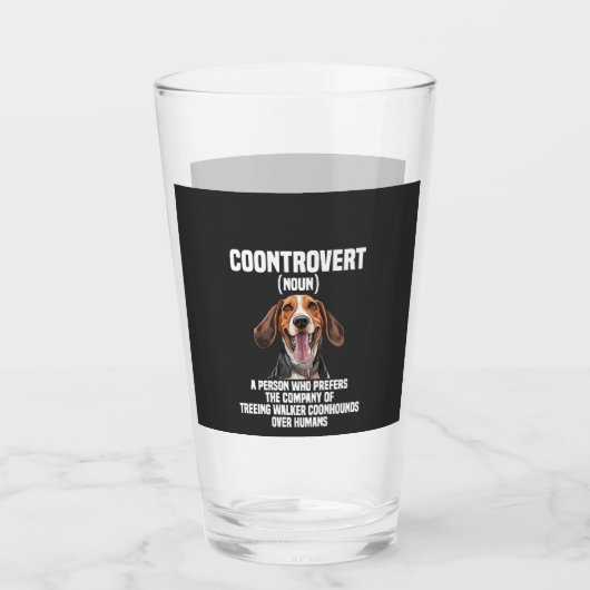 Treeing Walker Coonhound liefhebber hond Coontrove Glas (Voorkant)