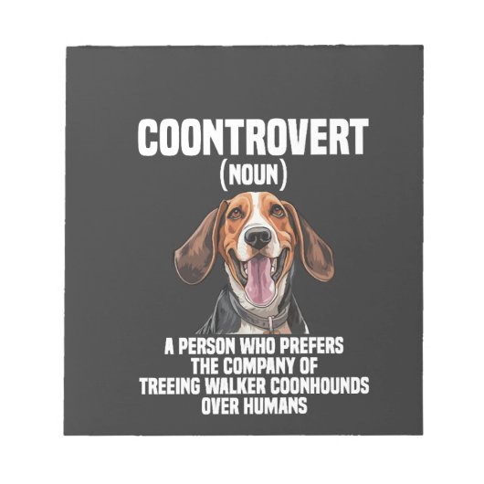 Treeing Walker Coonhound Liefhebber Hond Coontrove Notitieblok (Voorkant)