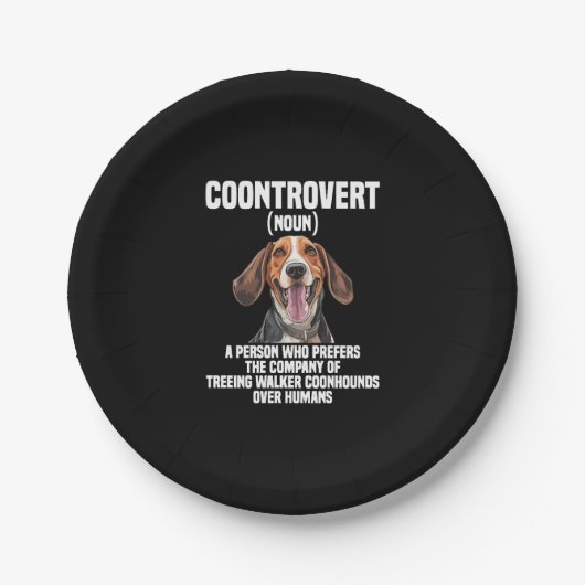 Treeing Walker Coonhound Liefhebber Hond Coontrove Papieren Bordje (Voorkant)