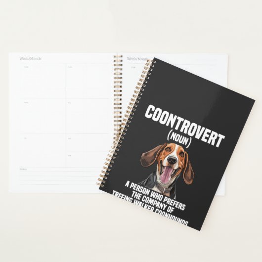 Treeing Walker Coonhound liefhebber hond Coontrove Planner (Display)