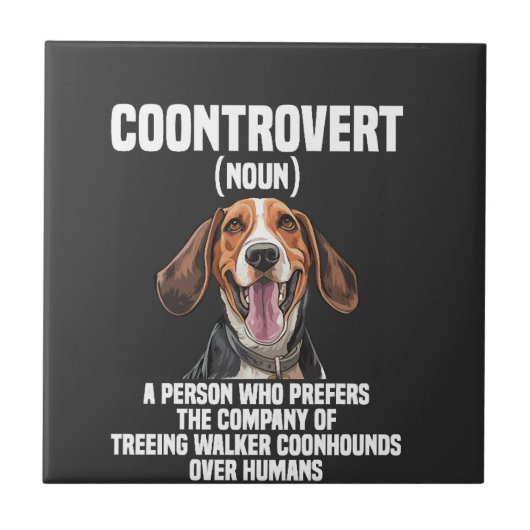 Treeing Walker Coonhound liefhebber hond Coontrove Tegeltje (Voorkant)