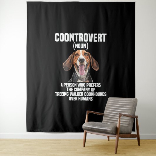 Treeing Walker Coonhound Lover Dog Controvert Wandkleed (In situ)
