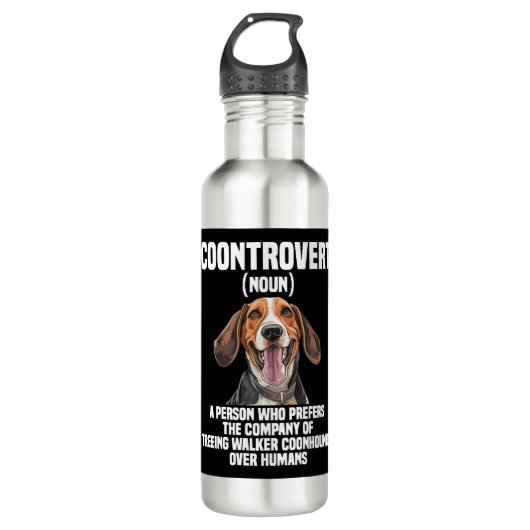 Treeing Walker Coonhound Lover Dog Controvert Waterfles (Voorkant)