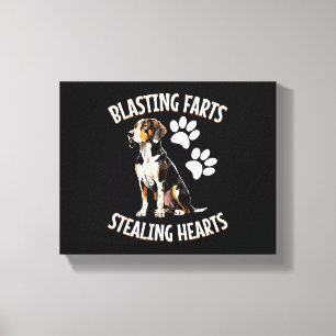 Treeing Walker Coonhound Lover Dog Owner Blasting Canvas Afdruk